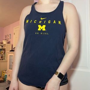 Nike University of Michigan Running Halter Tank